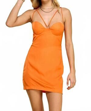 NEW AIBLEE strappy mini dress in orange